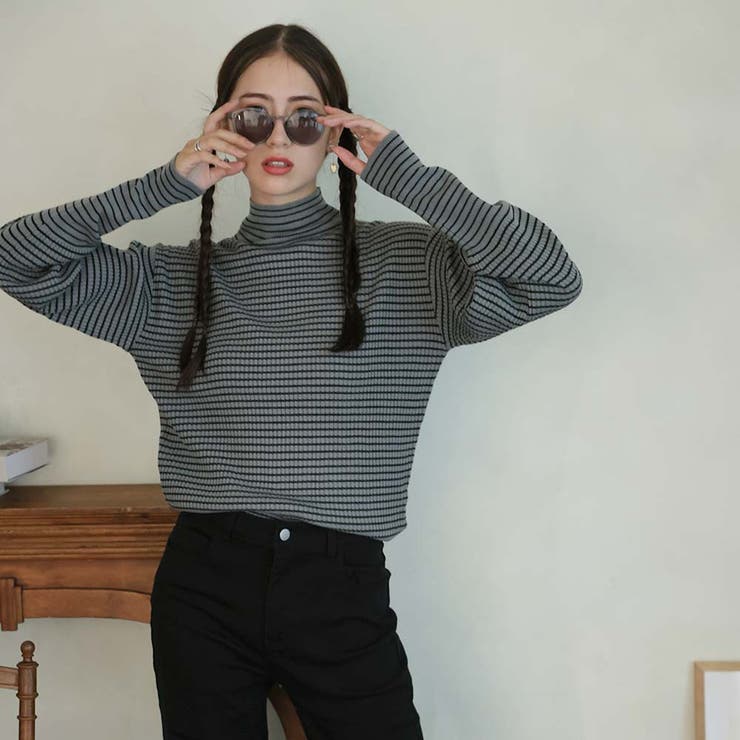 ボーダーハイネックニット | Doula Doula | 詳細画像27 