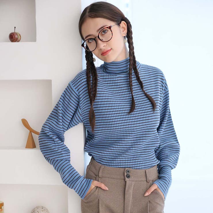 ボーダーハイネックニット | Doula Doula | 詳細画像40 