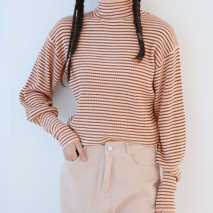 ボーダーハイネックニット | Doula Doula | 詳細画像4 