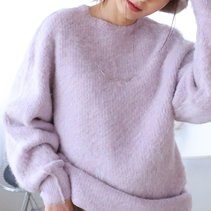 ミックス | オーバーサイズクルーネックニット | Girly Doll