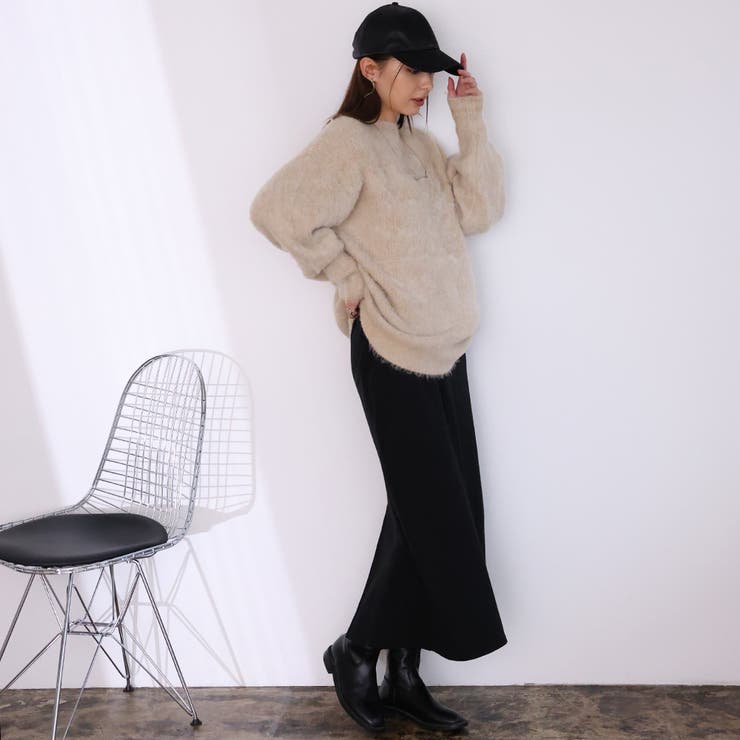 オーバーサイズクルーネックニット | Girly Doll | 詳細画像30 