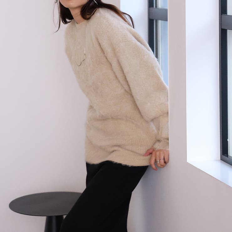 オーバーサイズクルーネックニット | Girly Doll | 詳細画像34 