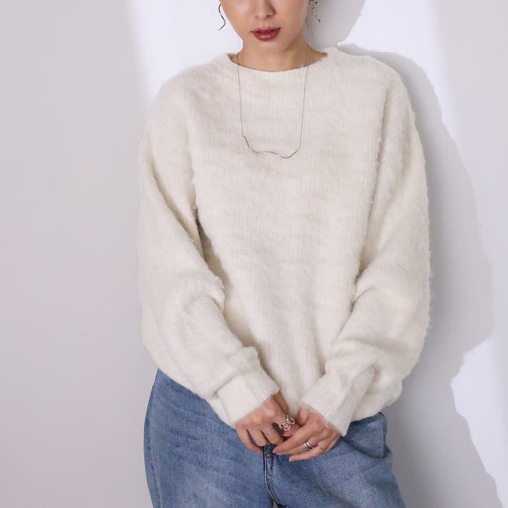 オーバーサイズクルーネックニット | Girly Doll | 詳細画像35 