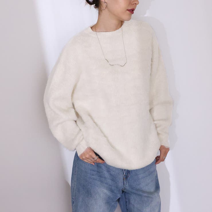 オーバーサイズクルーネックニット | Girly Doll | 詳細画像36 
