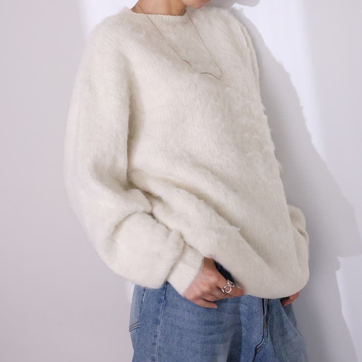 オーバーサイズクルーネックニット | Girly Doll | 詳細画像38 