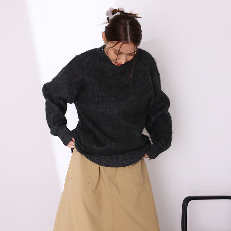 オーバーサイズクルーネックニット | Girly Doll | 詳細画像42 