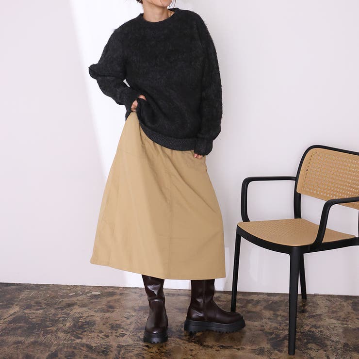 オーバーサイズクルーネックニット | Girly Doll | 詳細画像43 