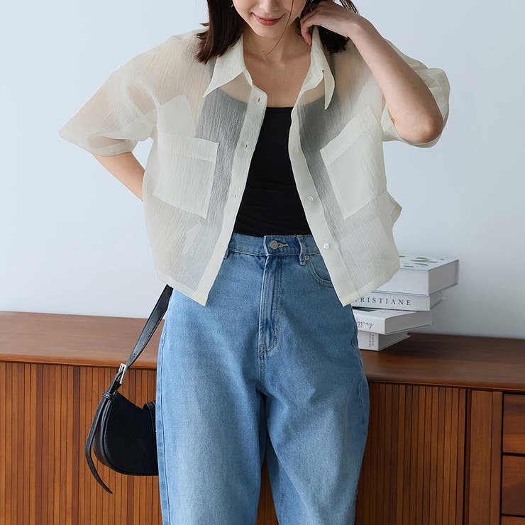 オーガンジーWポケットシャツ | Girly Doll | 詳細画像6 