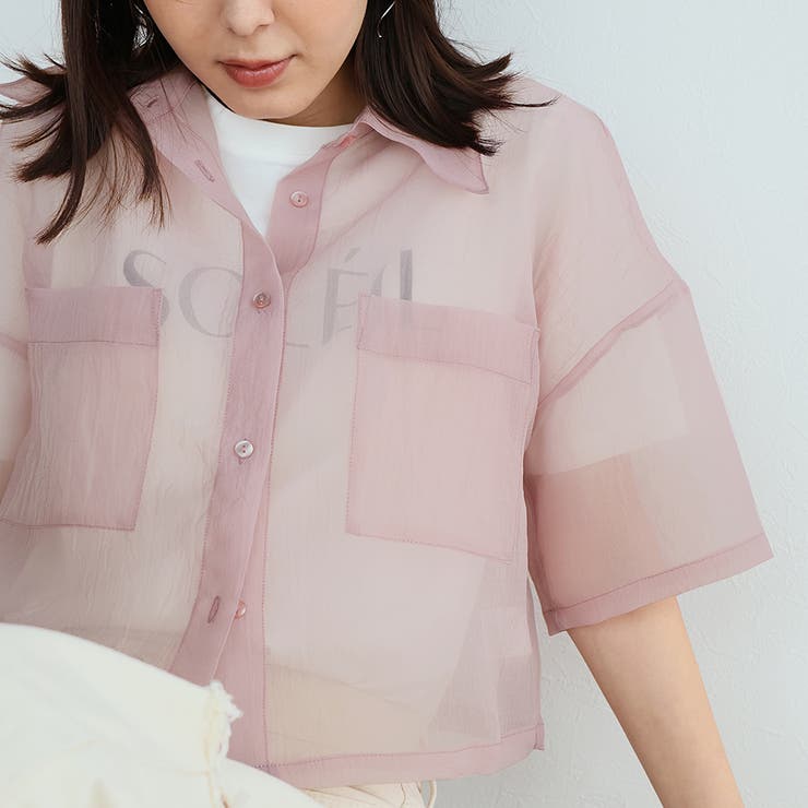 オーガンジーWポケットシャツ | Girly Doll | 詳細画像17 