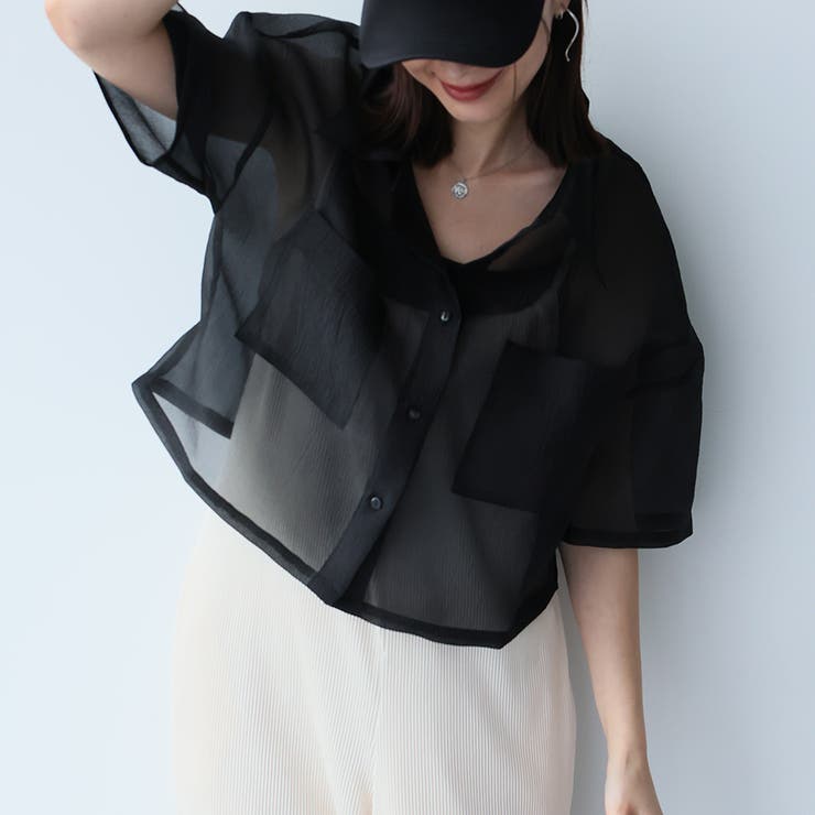 オーガンジーWポケットシャツ | Girly Doll | 詳細画像19 