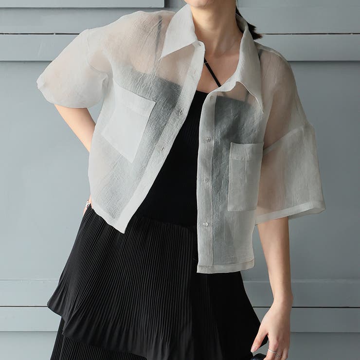 オーガンジーWポケットシャツ | Girly Doll | 詳細画像21 