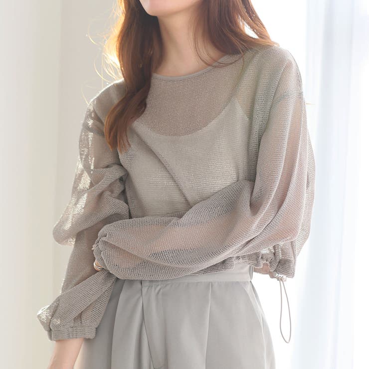 メッシュ裾ドロストプルオーバー | Doula Doula | 詳細画像2 