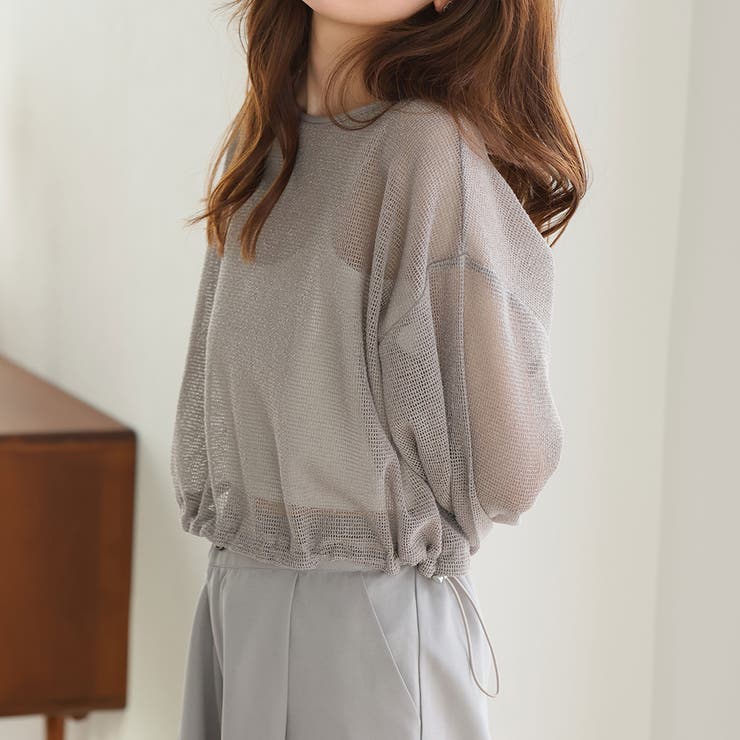 メッシュ裾ドロストプルオーバー | Doula Doula | 詳細画像10 