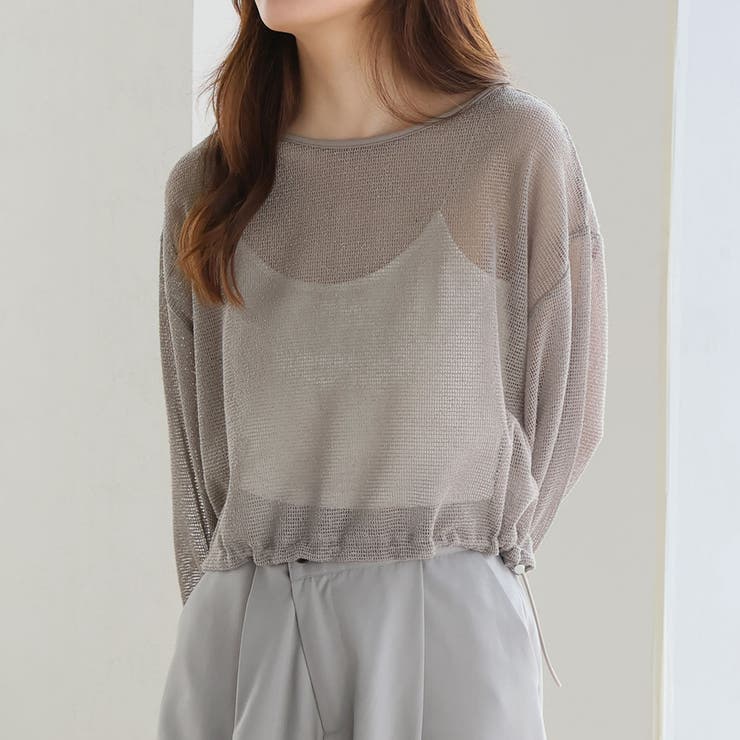 メッシュ裾ドロストプルオーバー | Doula Doula | 詳細画像11 