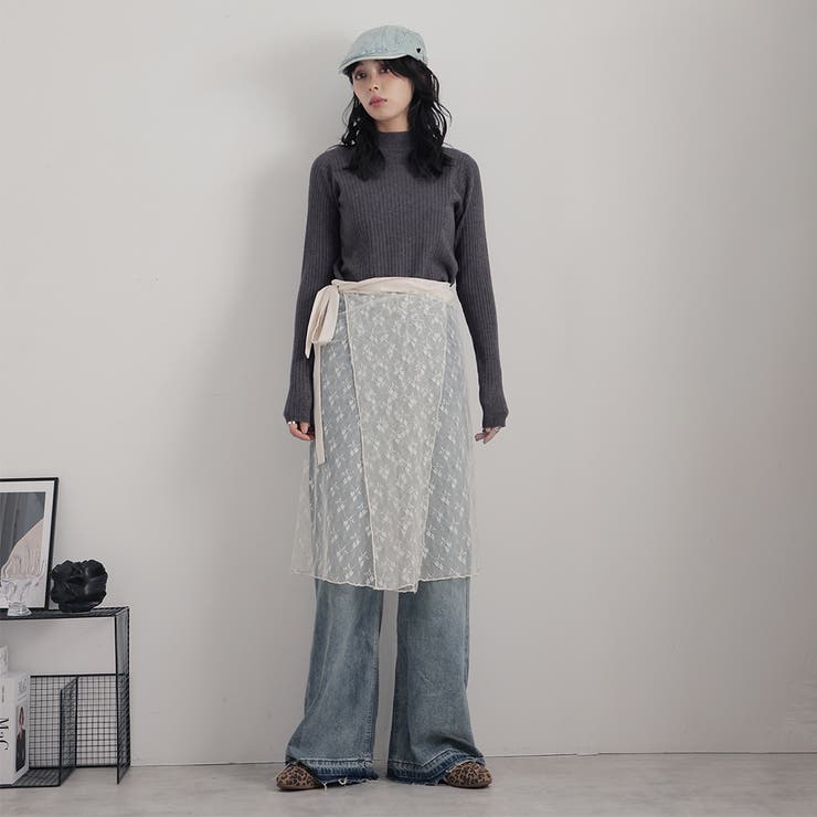 ボトルネックワイドリブニットプルオーバー | Girly Doll | 詳細画像1 