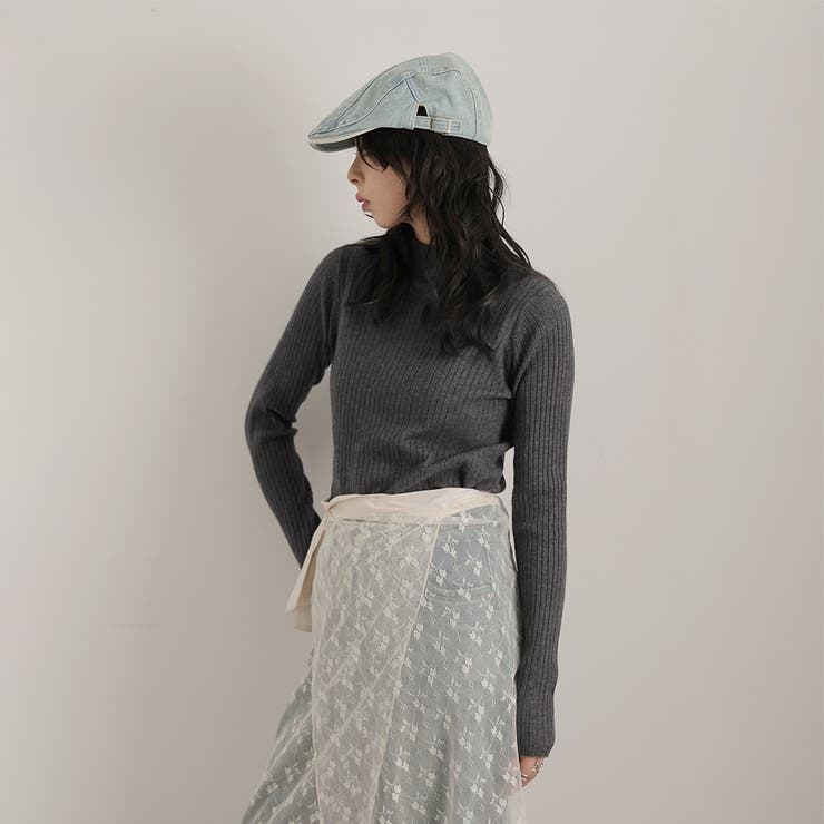 ボトルネックワイドリブニットプルオーバー | Girly Doll | 詳細画像8 