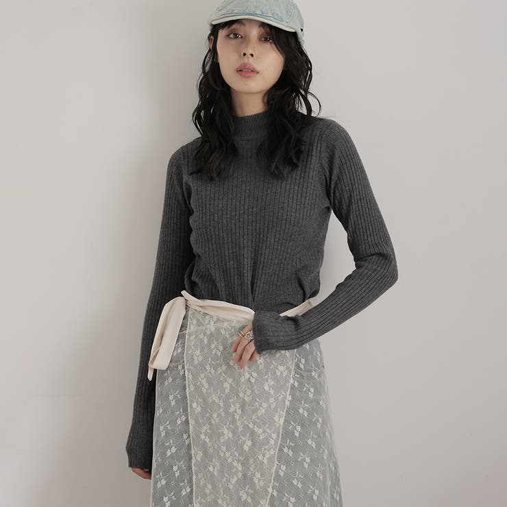 ボトルネックワイドリブニットプルオーバー | Girly Doll | 詳細画像11 