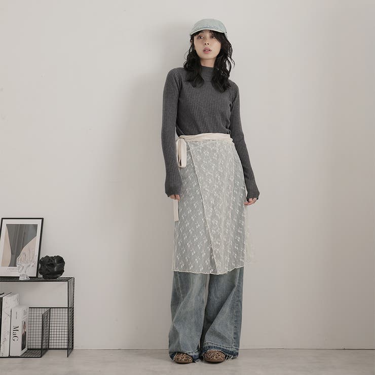 ボトルネックワイドリブニットプルオーバー | Girly Doll | 詳細画像12 