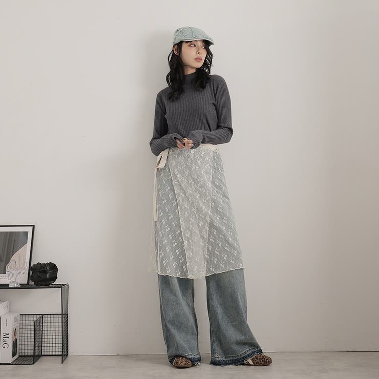 ボトルネックワイドリブニットプルオーバー | Girly Doll | 詳細画像13 