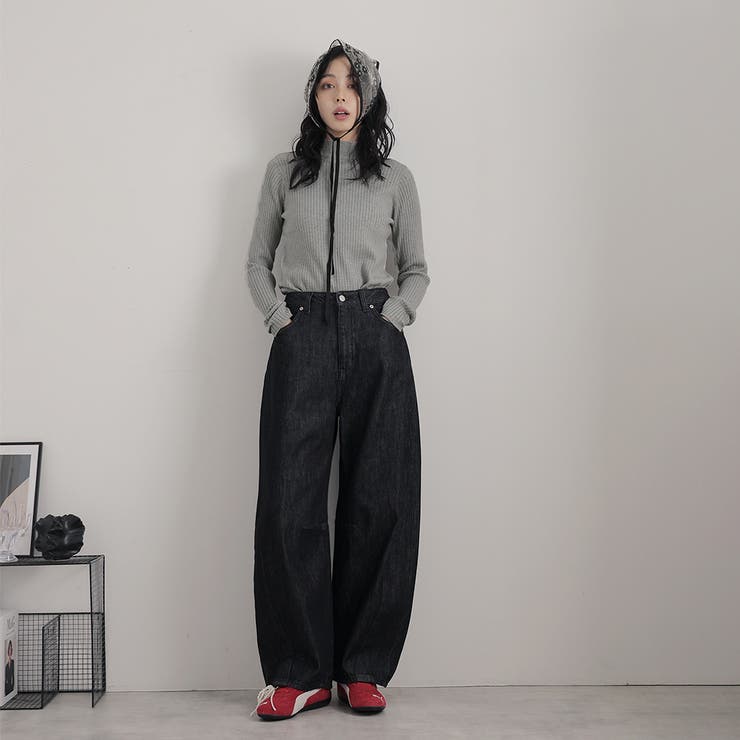 ボトルネックワイドリブニットプルオーバー | Girly Doll | 詳細画像14 