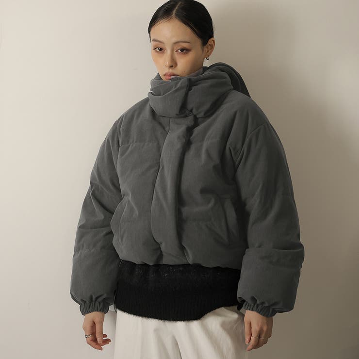 チャコール | コール天フェイクダウンブルゾン | Girly Doll
