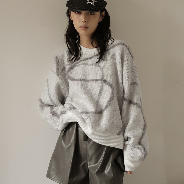 アイボリー | フェザー＆ラメラインPO | Girly Doll