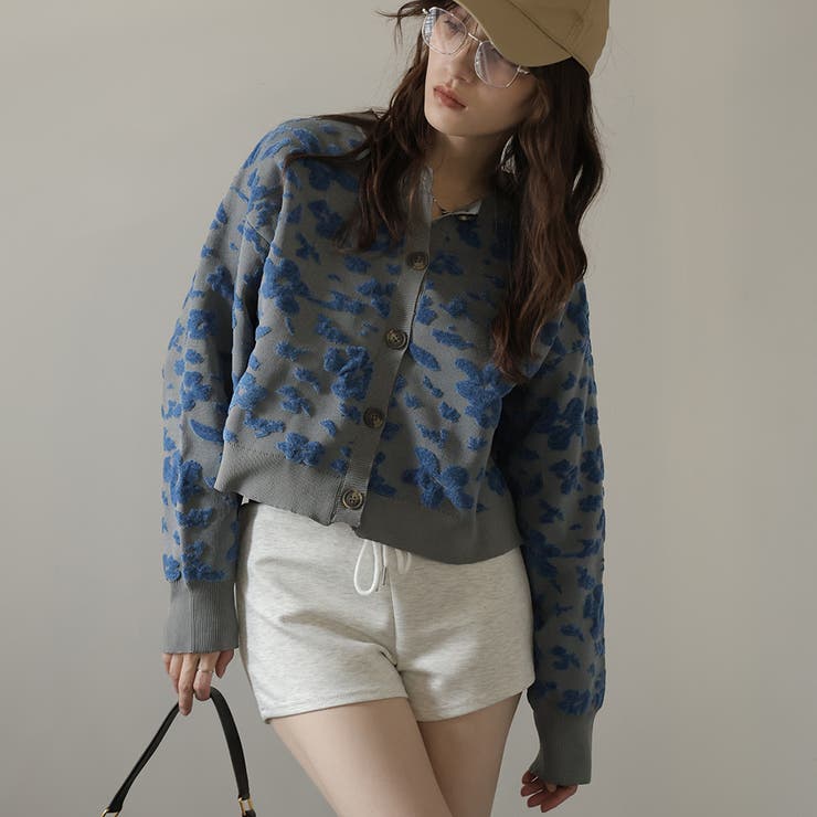 モール花柄ショートカーデ | Girly Doll | 詳細画像6 