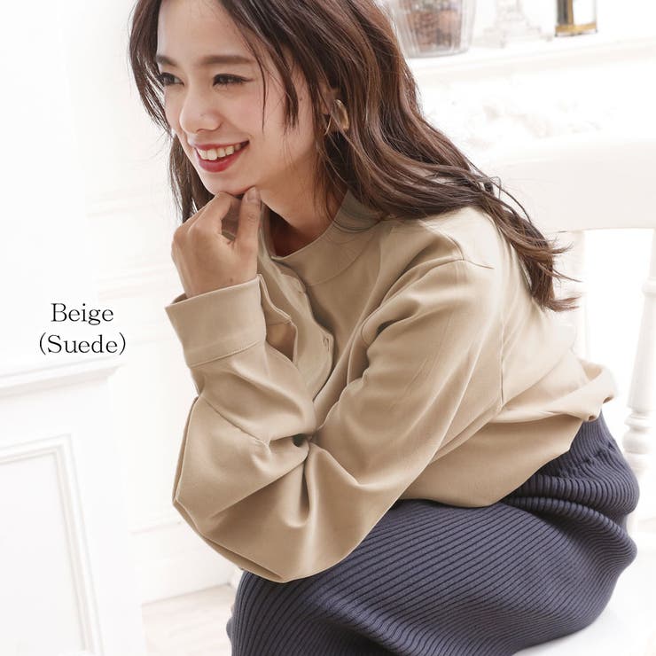 バルーンスリーブ クルーネックシャツ【韓国ファッション】 | Girly Doll | 詳細画像13 