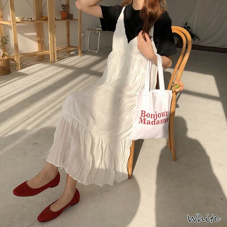 クリンクルキャミワンピース【韓国ファッション】 | Girly Doll | 詳細画像3 