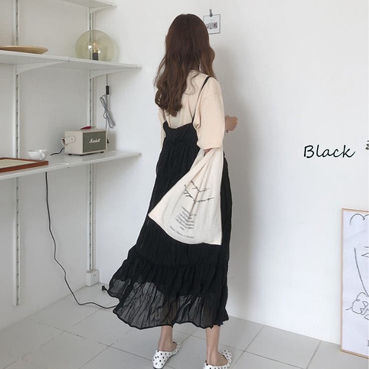 クリンクルキャミワンピース【韓国ファッション】 | Girly Doll | 詳細画像5 