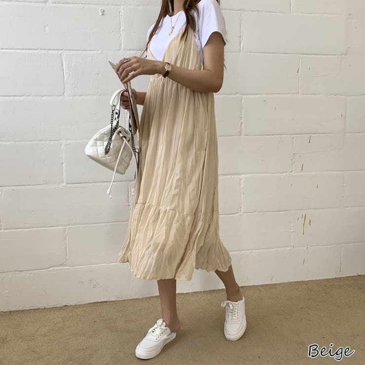 クリンクルキャミワンピース【韓国ファッション】 | Girly Doll | 詳細画像8 