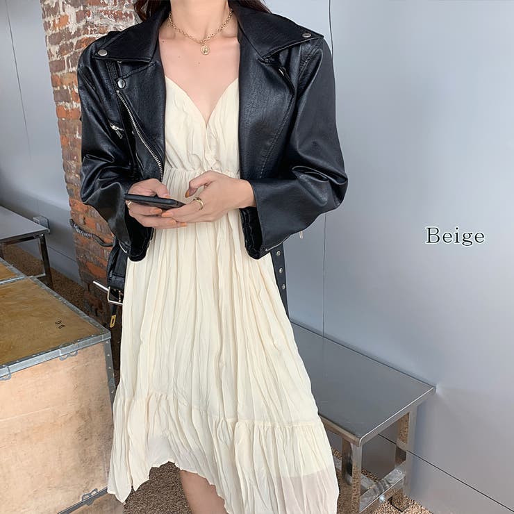 クリンクルキャミワンピース【韓国ファッション】 | Girly Doll | 詳細画像15 