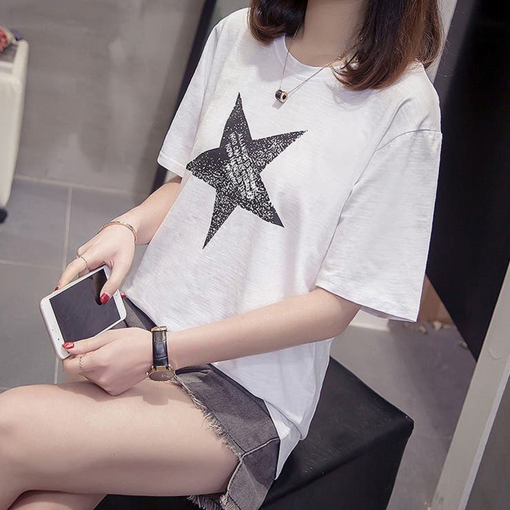 Tシャツ【韓国ファッション】[品番：ZJ000009539]｜Girly Doll