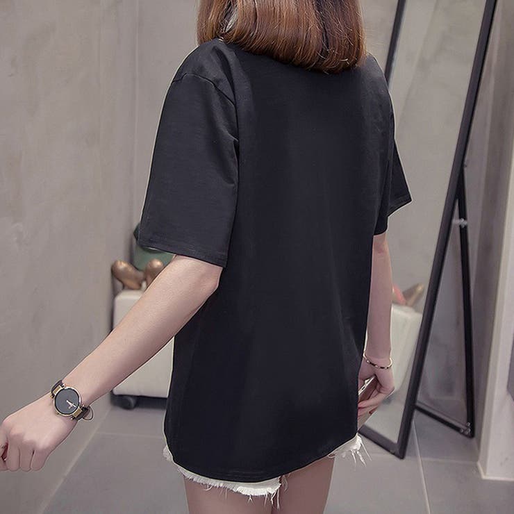 ガーリードール Girly Doll シャツ【韓国ファッション】 （ブラック） Tシャツ【韓国ファッション】[品番：ZJ000009539]｜Girly Doll