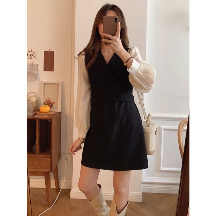 シアー袖ドッキングワンピース 品番 Zj Girly Doll ガーリードール のレディースファッション通販 Shoplist ショップリスト