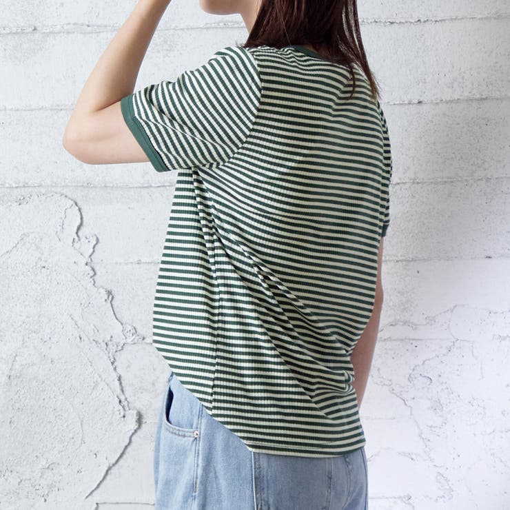 ボーダー半袖Ｔシャツ【韓国ファッション】 | Girly Doll | 詳細画像10 