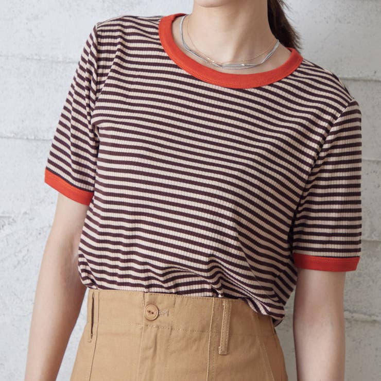 ボーダー半袖Ｔシャツ【韓国ファッション】 | Girly Doll | 詳細画像15 