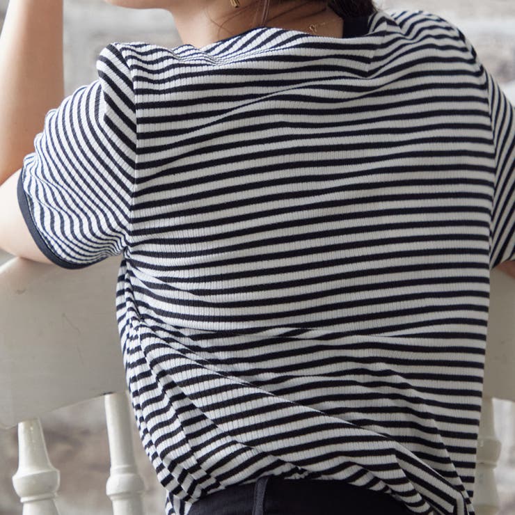 ボーダー半袖Ｔシャツ【韓国ファッション】 | Girly Doll | 詳細画像21 