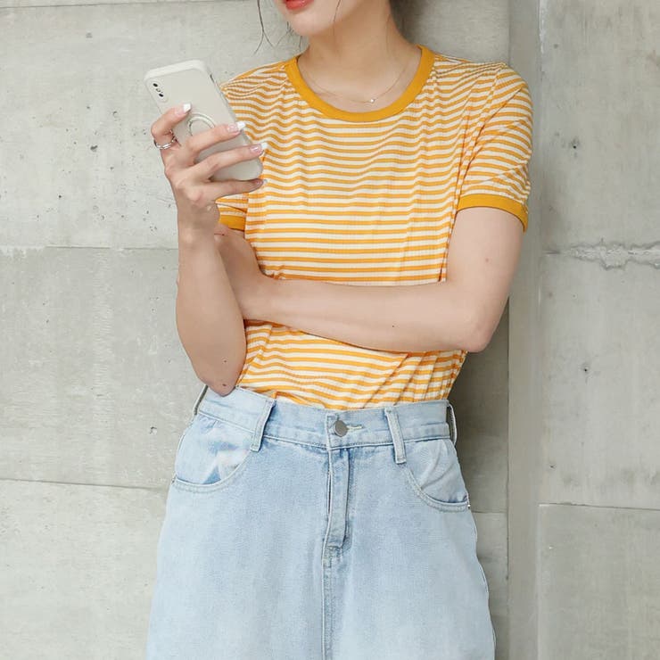 ボーダー半袖Ｔシャツ【韓国ファッション】 | Girly Doll | 詳細画像22 