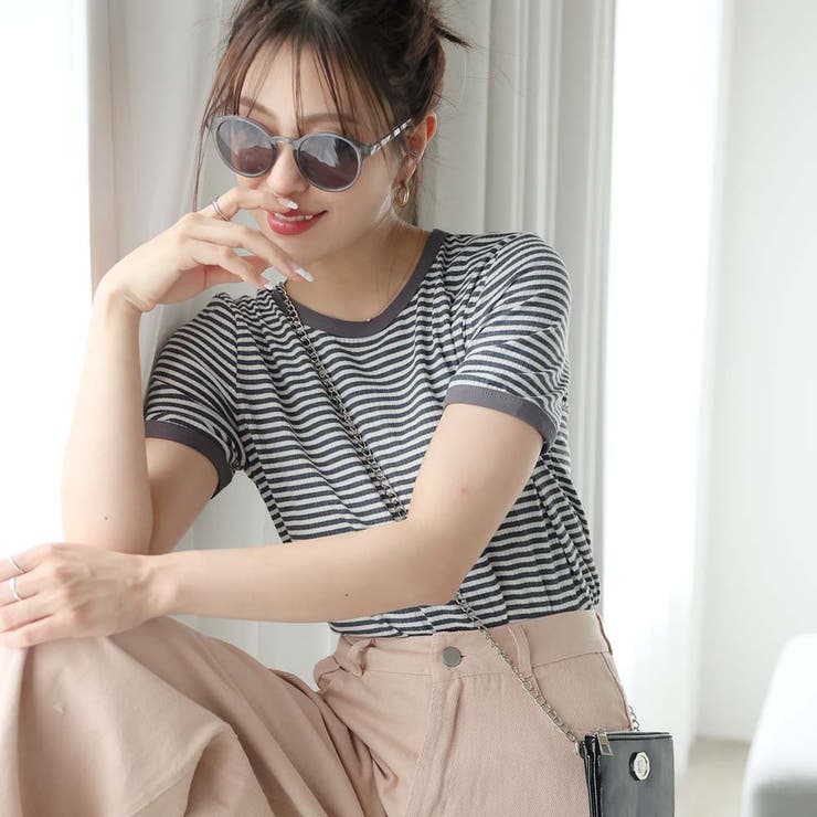 ボーダー半袖Ｔシャツ【韓国ファッション】 | Girly Doll | 詳細画像49 