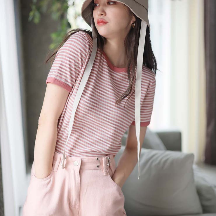 ボーダー半袖Ｔシャツ【韓国ファッション】 | Girly Doll | 詳細画像36 