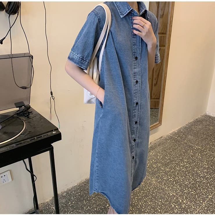 高知インター店 グッチ Gucci レディース ワンピース デニム シャツワンピース ワンピース ドレス Denim Shirt Dress Dark Blue Mix 高速配送 Nuclineers Com