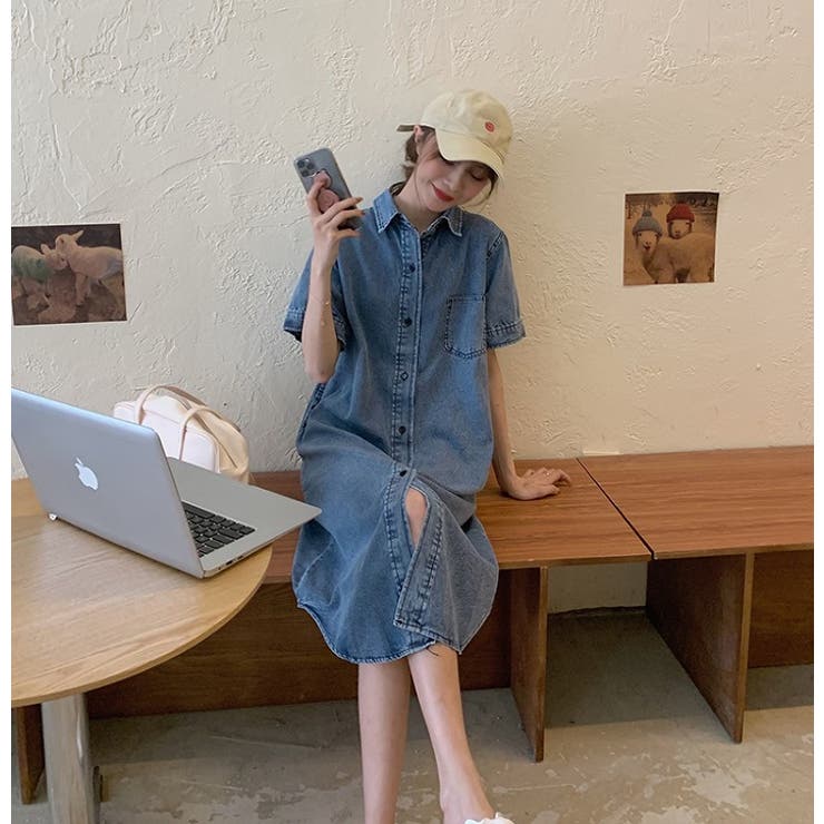高知インター店 グッチ Gucci レディース ワンピース デニム シャツワンピース ワンピース ドレス Denim Shirt Dress Dark Blue Mix 高速配送 Nuclineers Com