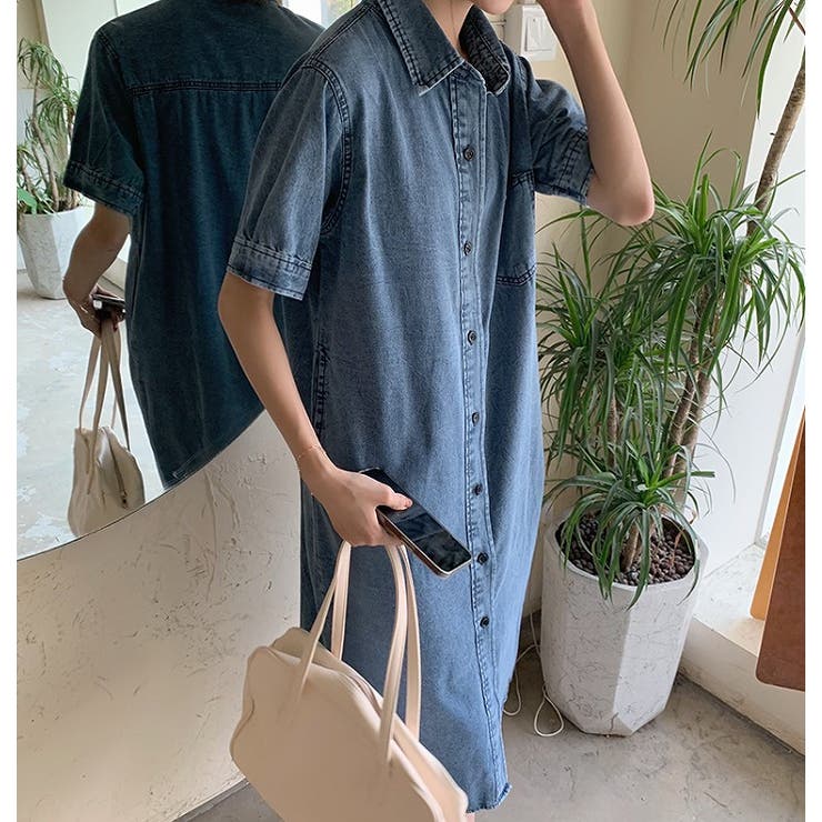 高知インター店 グッチ Gucci レディース ワンピース デニム シャツワンピース ワンピース ドレス Denim Shirt Dress Dark Blue Mix 高速配送 Nuclineers Com