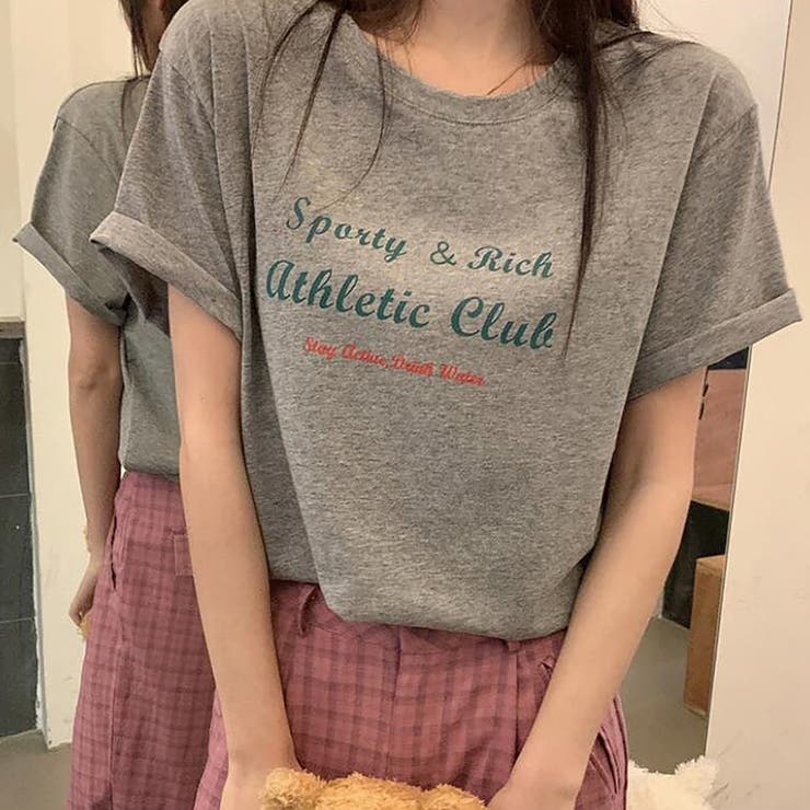 グレー | Ｔシャツ【韓国ファッション】 | Girly Doll