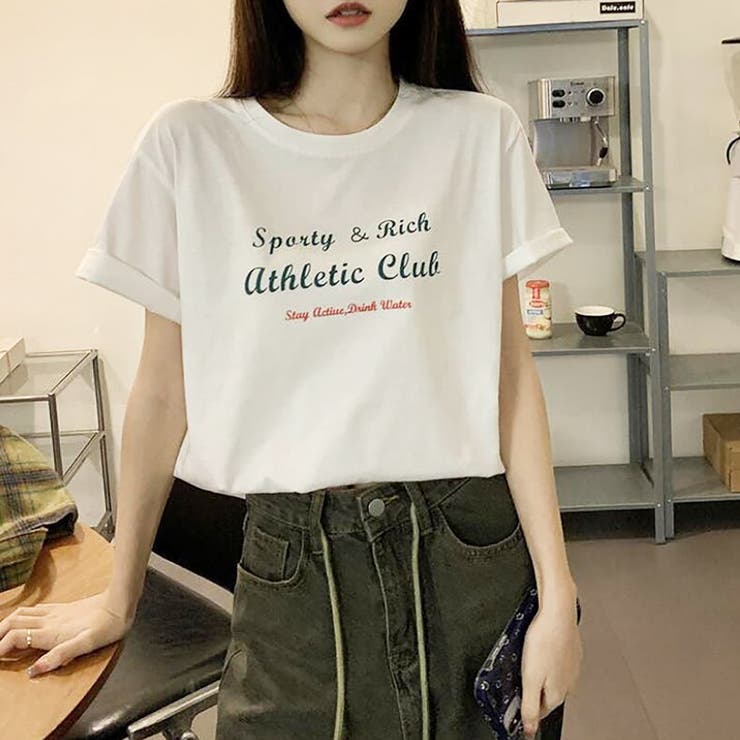 ホワイト | Ｔシャツ【韓国ファッション】 | Girly Doll