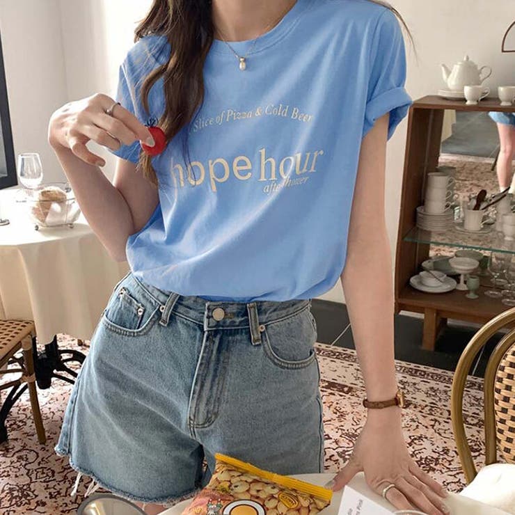 Tシャツ【韓国ファッション】[品番：ZJ000021847]｜Girly Doll