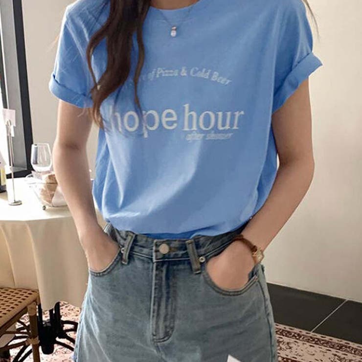 ガーリードール Girly Doll Tシャツとチュールセット【韓国ファッション】 （ブルー） ガーリードール Girly Doll セットアップ【韓国ファッション
