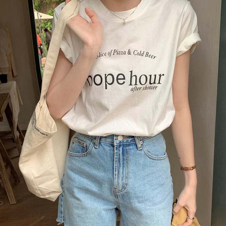 ホワイト | Ｔシャツ【韓国ファッション】 | Girly Doll