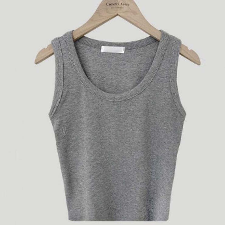 グレー | タンクトップ【韓国ファッション】 | Girly Doll
